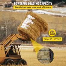 VEVOR Hay Bale Spear 39 Inch Hay Fork with 3600 LBS Loading Capacity for Tractor