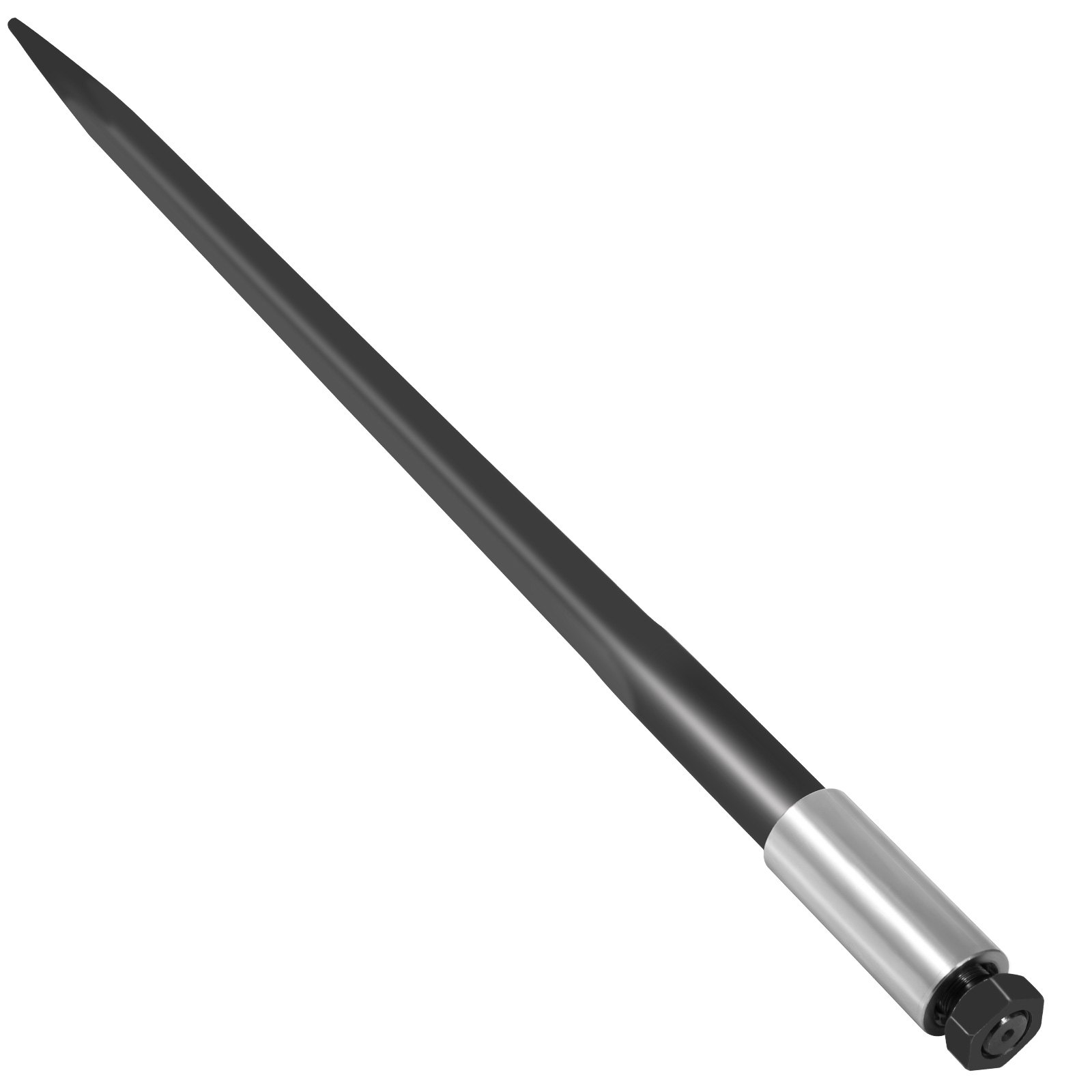 VEVOR Hay Spear 39\" Bale Spear 3600 lbs Capacity, Bale Spike Quick Attach Square Hay Bale Spears 1 3/4\", Black Coated Bale Forks, Bale Hay Spike with Hex Nut and Sleeve for Buckets Tractors Loaders