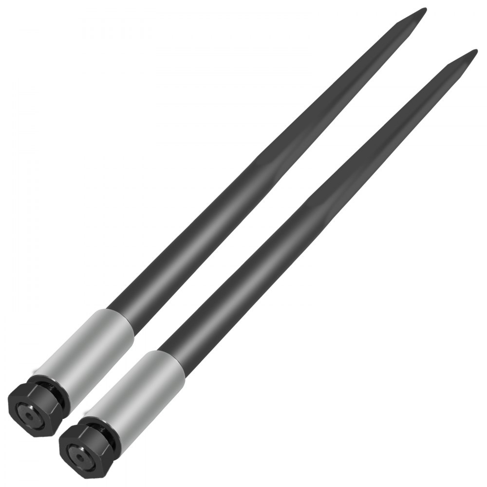 Hay Spears Bale Spikes 2 Black Hay Bale Spears 49" Χωρητικότητα 4000 lbs 1 3/4" Διάμετρος.