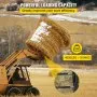 VEVOR Hay Spear Spears 49" Hay Bale Spear Spike, 4000 lbs Capacity Quick Attach Square Hay Bale Spears, 2 Pics Black Bale Forks, Bale Hay Spike with Hex Nut & Sleeve for Buckets Tractors Loaders