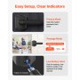 VEVOR Fingerprint Door Lock Set, Electronic Biometric Knob Keyless Entry Door Lock with Handle, Auto Locking, One-Time Code, Anti-Peeking Password, Easy Installation, for Home, Apartment, Matte Black