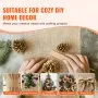 VEVOR Burlap Fabric Roll, 14” x 150 ft & 50 x 50 High Density Wide Natural Burlap Fabric Rolls, Jute Fabric Burlap Tree Wrap Roll, for Decor, Crafts, Wedding, Gardening, Plant & Tree Winter Covering