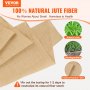VEVOR Burlap Fabric Roll, 14” x 30 ft & 50 x 50 High Density Wide Natural Burlap Fabric Rolls, Jute Fabric Burlap Tree Wrap Roll, for Decor, Crafts, Wedding, Gardening, Plant & Tree Winter Covering