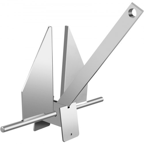 VEVOR Boat Anchor Kit 13 lb Fluke Style Anchor, Hot Dipped Galvanized Steel Fluke Anchor, Marine Anchor with Anchor, Rope, Shackles, Chain for Boat Mooring on The Beach, Boats from 20'-32'