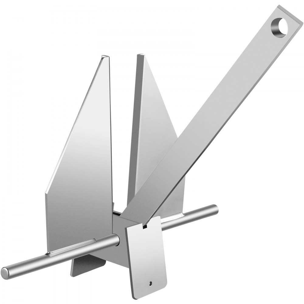VEVOR Boat Anchor Kit 8.5 lb Fluke Style Anchor, Hot Dipped Galvanized Steel Fluke Anchor, Marine Anchor with Anchor, Rope, Shackles, Chain for Boat Mooring on The Beach, Boats from 15\'-24\'