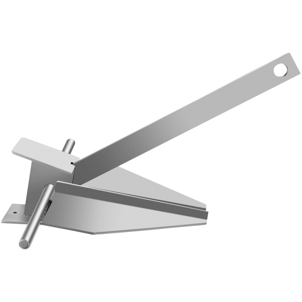 VEVOR Boat Anchor Kit 8.5 lb Fluke Style Anchor, Hot Dipped Galvanized Steel Fluke Anchor, Marine Anchor with Anchor, Rope, Shackles, Chain for Boat Mooring on The Beach, Boats from 15\'-24\'