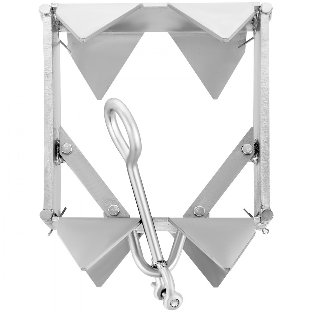 VEVOR Cube Anchor for Boats, 13 lb Fold and Hold Anchor, Galvanized Steel Anchor, Heavy Duty Square Anchor for 18'-30' Boat, Cube Anchor for Pontoon Boats with Folding Design for Offshore Anchoring