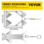 VEVOR Cube Anchor for Boats, 13 lb Fold and Hold Anchor, Galvanized Steel Anchor, Heavy Duty Square Anchor for 18'-30' Boat, Cube Anchor for Pontoon Boats with Folding Design for Offshore Anchoring