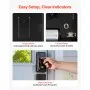 VEVOR Keyless Entry Door Lock with Handle Set, Touchpad Electronic Deadbolt with IC Card, Customizable User Codes, Keyed Entry, Auto Lock, Anti-Peeking Password, Backlit, for Home, Matte Black