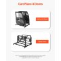 VEVOR Jeep Door Storage Cart, 4 Doors Moveable Storage Cart Rack with Thickened Rubber Cushion, Sturdy Car Door Holder Cart Fit for Jeep Wrangler JK JKU JL Gladiator