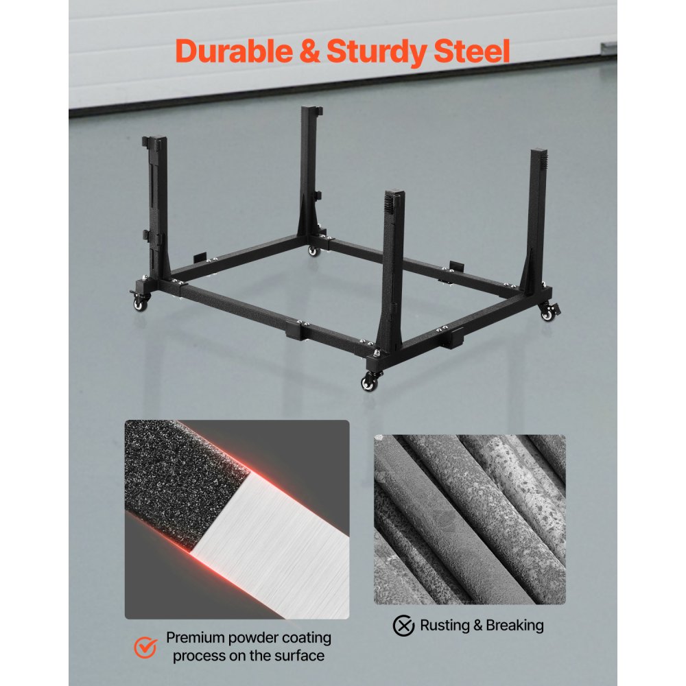 VEVOR Jeep Door Storage Cart, 4 Doors Moveable Storage Cart Rack with Thickened Rubber Cushion, Sturdy Car Door Holder Cart Fit for Jeep Wrangler JK JL/Gladiator JT 2007- 2023 JK JL / Gladiator JT