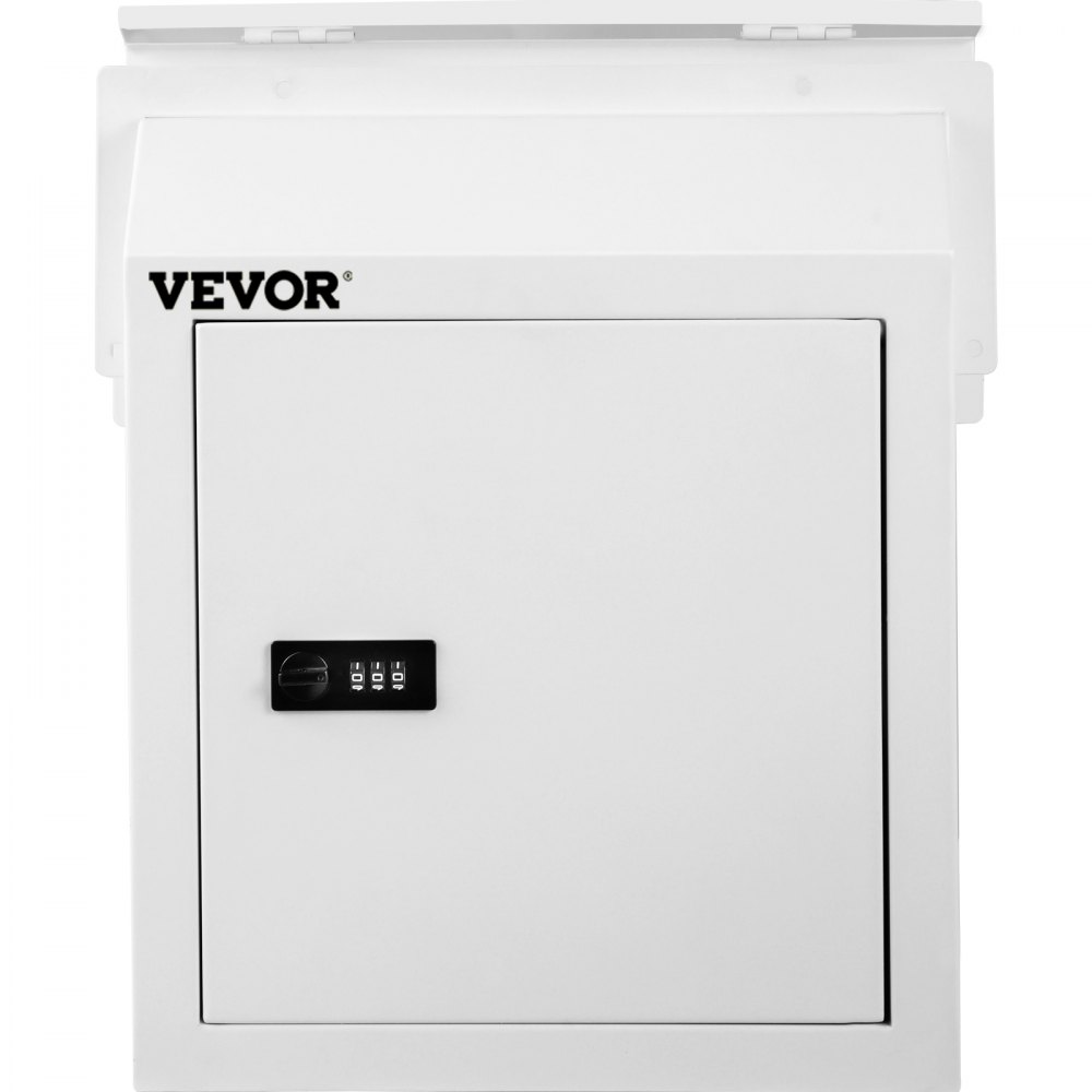VEVOR Through-The-Door Locking Drop Box Door Drop Box 11.8''x4.3''x14.2'' White