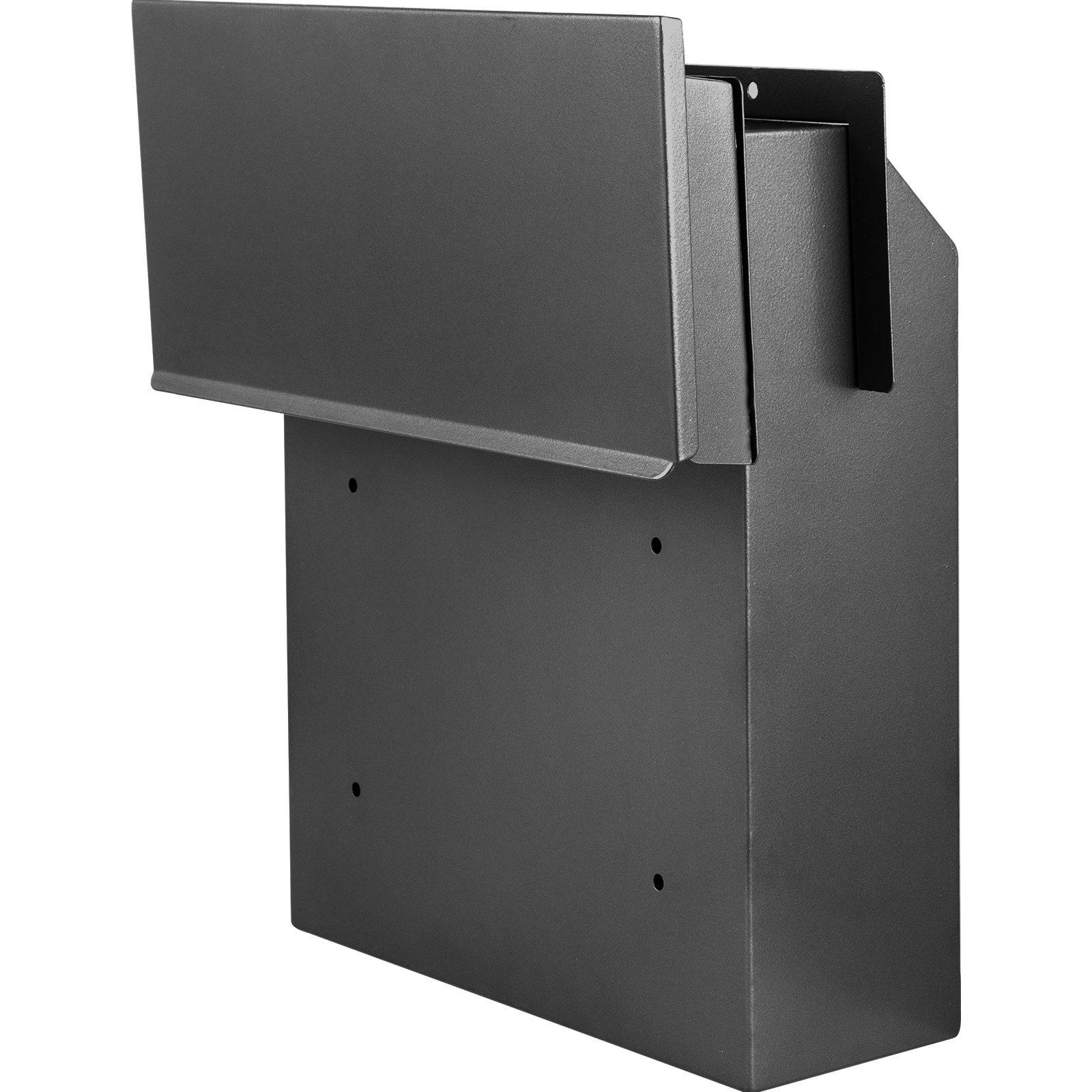 VEVOR Door Drop Box, 11.8'' x 4.3'' x 14.2'' Letterbox Mailbox w/1.77'' Chute & Code Lock, Rainproof Steel Mail Catcher for Depositing Keys, Rents, Checks, Gray, Large