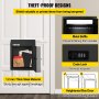 VEVOR Through-The-Door Locking Drop Box Door Drop Box 11.8''x4.3''x14.2'' Black