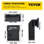 VEVOR Through-The-Door Locking Drop Box Door Drop Box 11.8''x4.3''x14.2'' Black