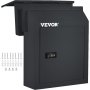 VEVOR Through-The-Door Locking Drop Box Door Drop Box 11.8''x4.3''x14.2'' Black