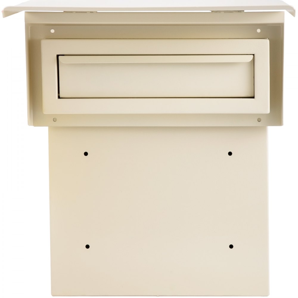 VEVOR Through-The-Door Locking Drop Box, 11.8\'\'x4.3\'\'x14.2\'\' Door Drop Box, Door Slot Mailbox with 1.77\'\' Chute & Code Lock, Rainproof Steel Mail Catcher for Depositing Mail, Keys, Rents, Chec