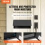 VEVOR door key drop box with baffle protection, drainage holes, and humidity-proof mat in rain.