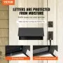 VEVOR door key drop box with baffle protection, drainage holes, and humidity-proof mat in rain.