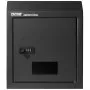 VEVOR door key drop box with combination lock, black exterior, and support information on the top.