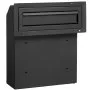 black VEVOR door key drop box with a secure slot and sturdy design.