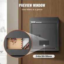 VEVOR Through The Door Key Drop Box Mailbox with Combination Lock Black