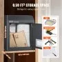VEVOR Through The Door Key Drop Box, Heavy Duty Steel Through the Door Mailbox with 12" Combination Lock, Mail Drop Box, Dark Gray