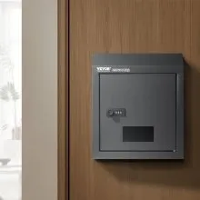 VEVOR Through The Door Key Drop Box Mailbox with Combination Lock Dark Gray