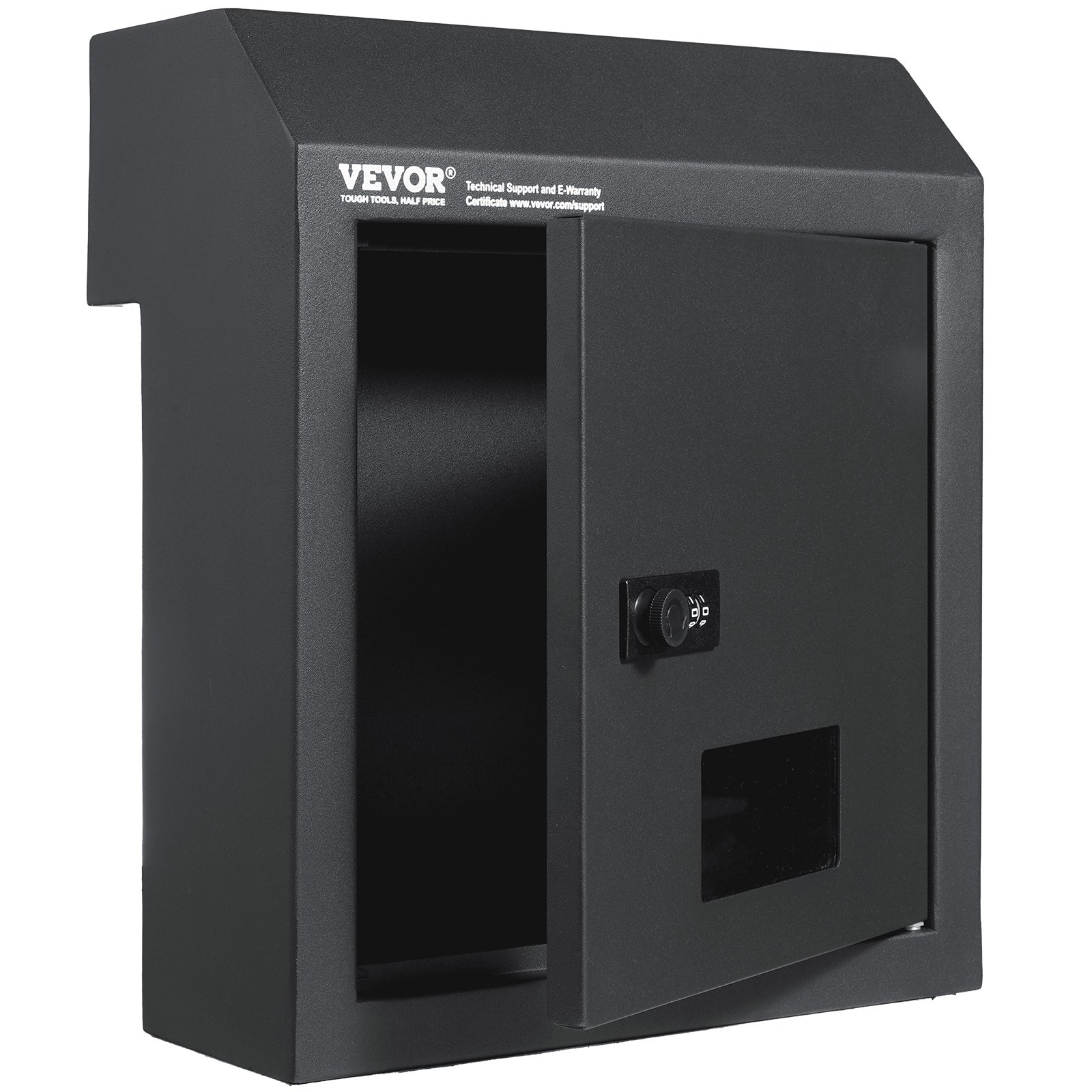 VEVOR Through The Door Key Drop Box Mailbox with Combination Lock Dark Gray