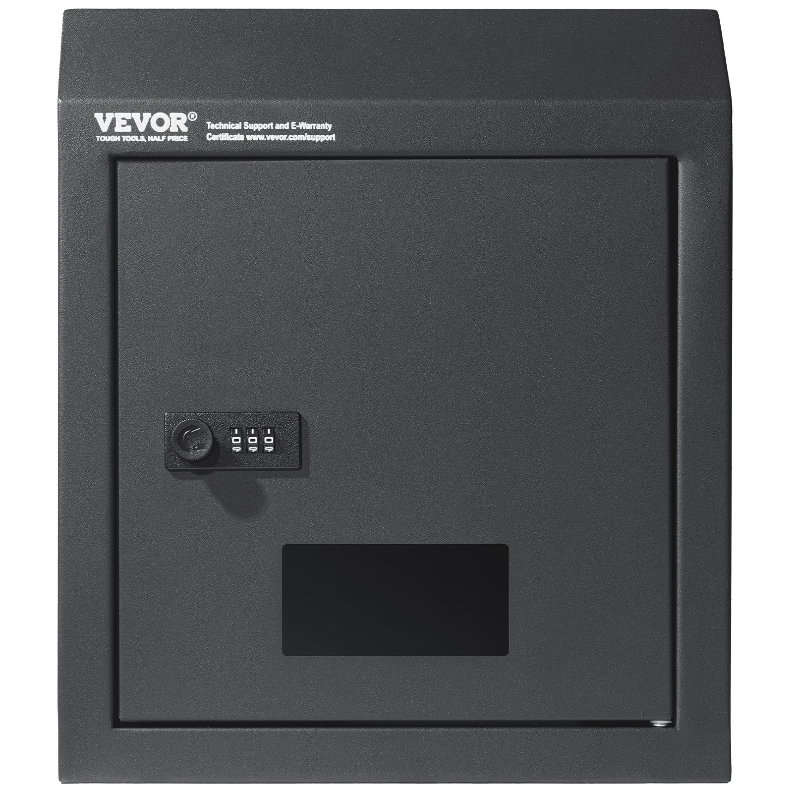 VEVOR Through The Door Key Drop Box Mailbox with Combination Lock Dark Gray