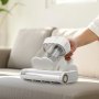 VEVOR Mattress Vacuum Cleaner, 550W Bed Vacuum Cleaner with 18Kpa Powerful Suction and Dual Dust Bin, HEPA Filter & Heating, Ultrasound Tech & Cleaning Lights, Handheld for Bed, Sofa, Corded, White