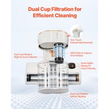 VEVOR Mattress Vacuum Cleaner with 18Kpa Powerful Suction HEPA Filter 550W White
