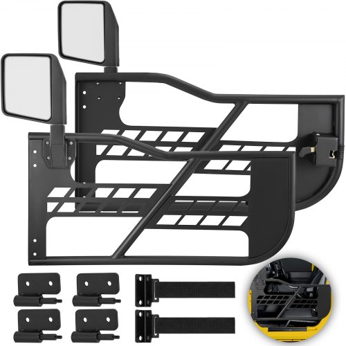 07-18 Jeep Wrangler JK Puertas de tubo de acero de 2 puertas con espejo retrovisor lateral