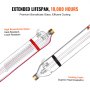 VEVOR 130W CO2 Laser Tube, 65 in (1650 mm) Length, 3.1 in (80 mm) Dia Borosilicate Glass Laser Cutter Tube with Metal Head, 10,000hr Wires Preconnected for Laser Engraver Engraving Cutting Machine