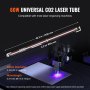 Tube laser CO2 VEVOR 60 W pour découpe laser de verre borosilicaté de 49,2 po / 1 250 mm