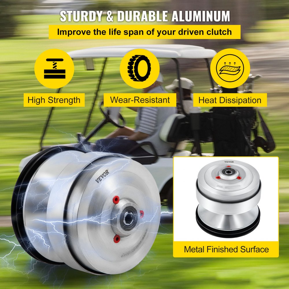 Club Car Gas Golf Cart Drive Clutch 1997 Up Carryall Bolt Front Clutch UPDATED