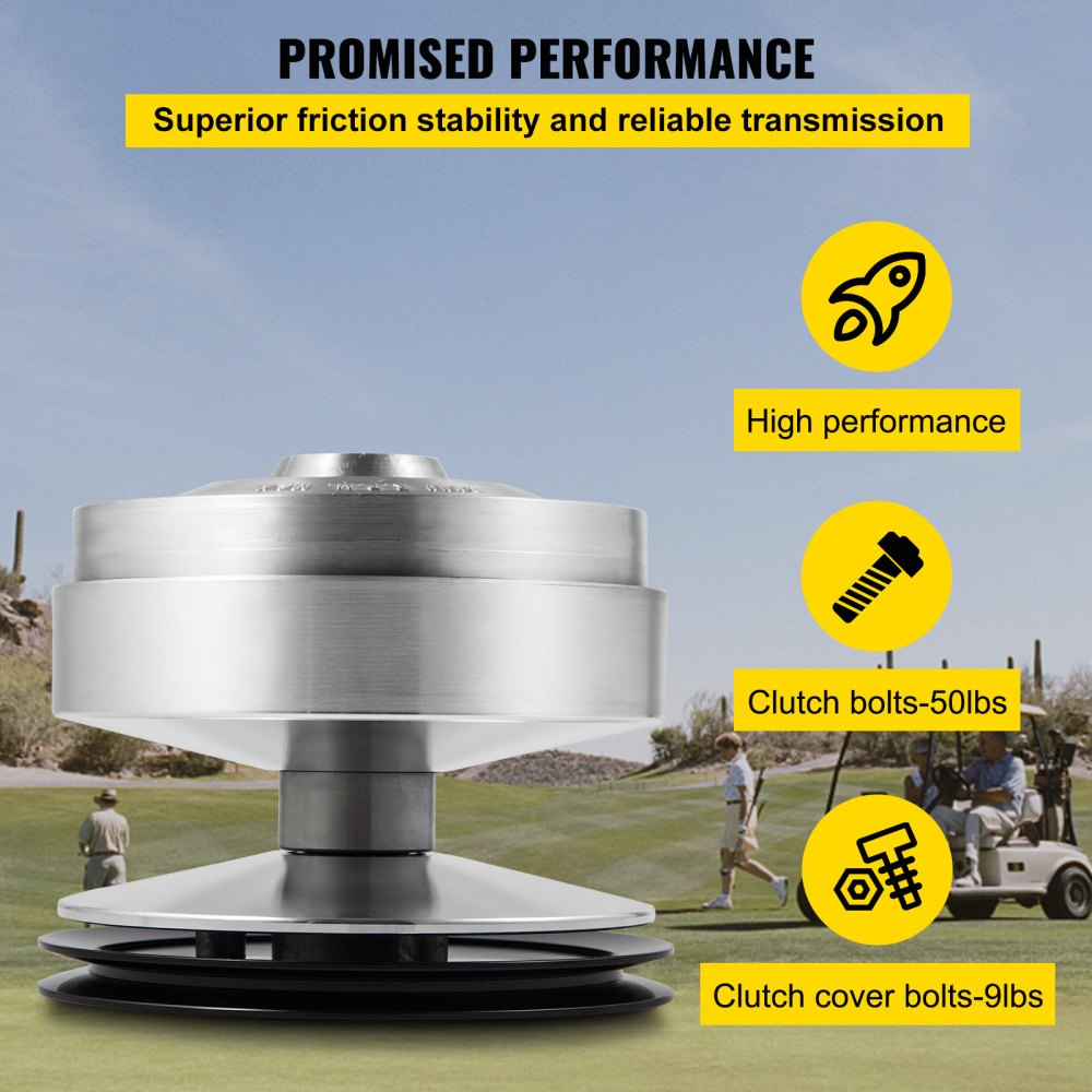 Club Car Gas Golf Cart Drive Clutch 1997 Up Carryall Bolt Front Clutch UPDATED