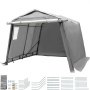 Portable Storage Shed, Portable Garage Shelter 12x12x7.8ft Storage Shelter, Grey