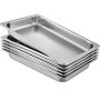 VEVOR Hotel Pans Full Size 2.5 Inch Deep, Steam Table Pan 6 Pack , 22 Gauge/0.8mm Thick Stainless Steel Hotel Pan Anti Jam Steam Table Pan