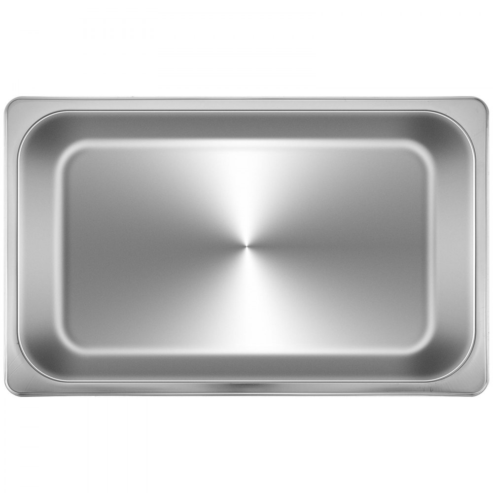 VEVOR 6 Pack Steam Table Pans 20.9 x 12.8 x 3.9 Inch Deep Steam Table Pan Full Size 13L Deep Food Container Stainless Steel Oven Tray Hotel Pans Anti-Jam Steam Table Food Pan
