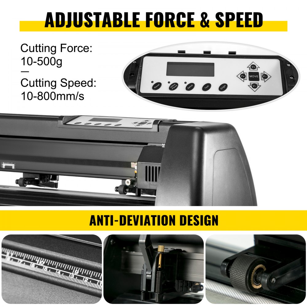 VEVOR 5.5x3.5 inch Cap Heat Press & 53 Inch Vinyl Cutter Machine w/ Floor Stand