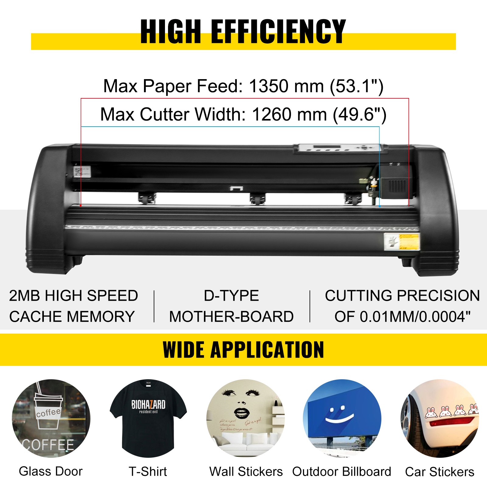 VEVOR 5.5x3.5 inch Cap Heat Press & 53 Inch Vinyl Cutter Machine w/ Floor Stand
