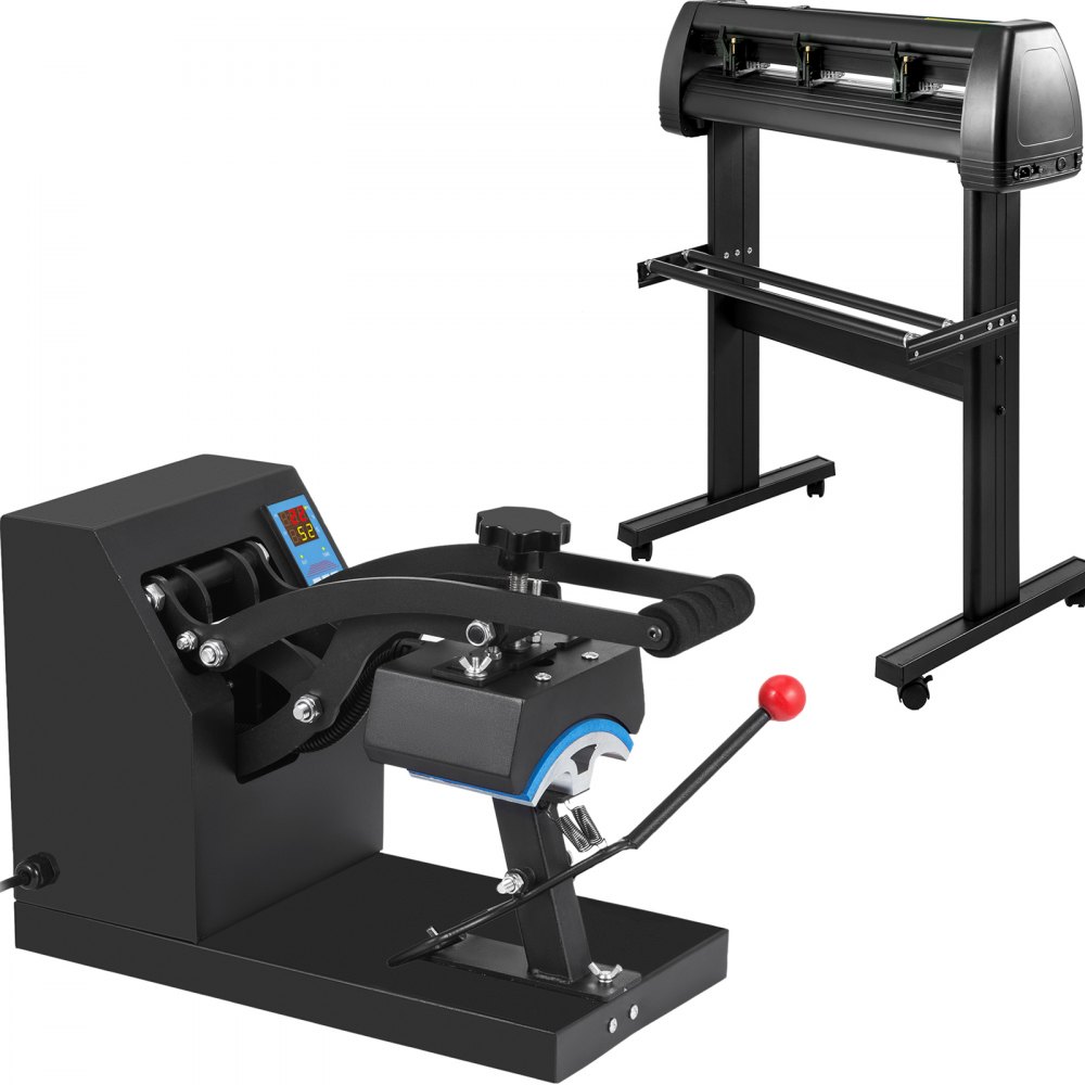 5.5"x3.5" Heat Press Hat Cap + 34" Vinyl Cutter/plotter Machine W/ Floor Stand