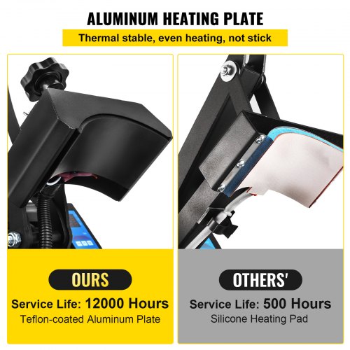 VEVOR Hat Heat Press 5.5 x 3.5 inch Heat Press Machine 600W Professional Hat Heat Press Machine for Hats Caps Transfer Press Heat with 12000 Hours Life Digital LCD Timer and Temperature Control