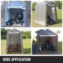 Portable Storage Shed, Portable Garage Shelter, 6x10x7.8 ft Storage Shelter Grey