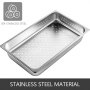 4 Packs Perforated Gastronorm Gastro Pans 1/1 65mm Deep Steam Oven Trays Hotel