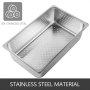 4 Packs Perforated Gastronorm Gastro Pans 1/1 150mm Deep Steam Oven Trays Hotel