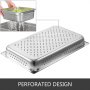 Perforated Steam Pan Gastro Pans 6 Packs 65mm 1/1 Deep 304 Stainless Steel Trays