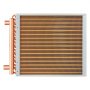 VEVOR 16"x 16"/40.6 x 40.6 cm Heat Exchanger Water to Air 3-Row 3/8"/ 1 cm Copper Ports 193 Fins