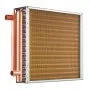 VEVOR 16"x 16"/40.6 x 40.6 cm Heat Exchanger Water to Air 3-Row 3/8"/ 1 cm Copper Ports 193 Fins